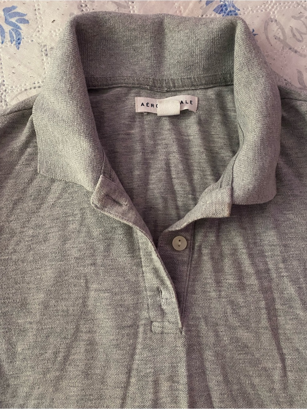 Aeropostale Men’s Light Grey Polo Shirt